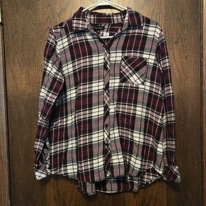 Well Worn Purple Plaid Top